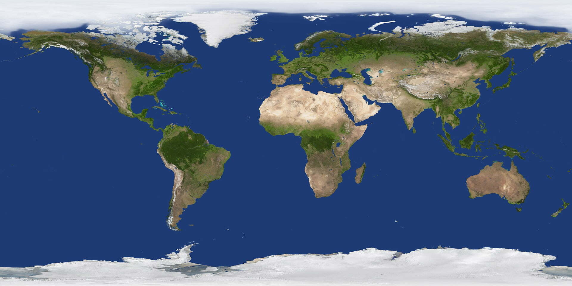 Continents and Oceans of the World