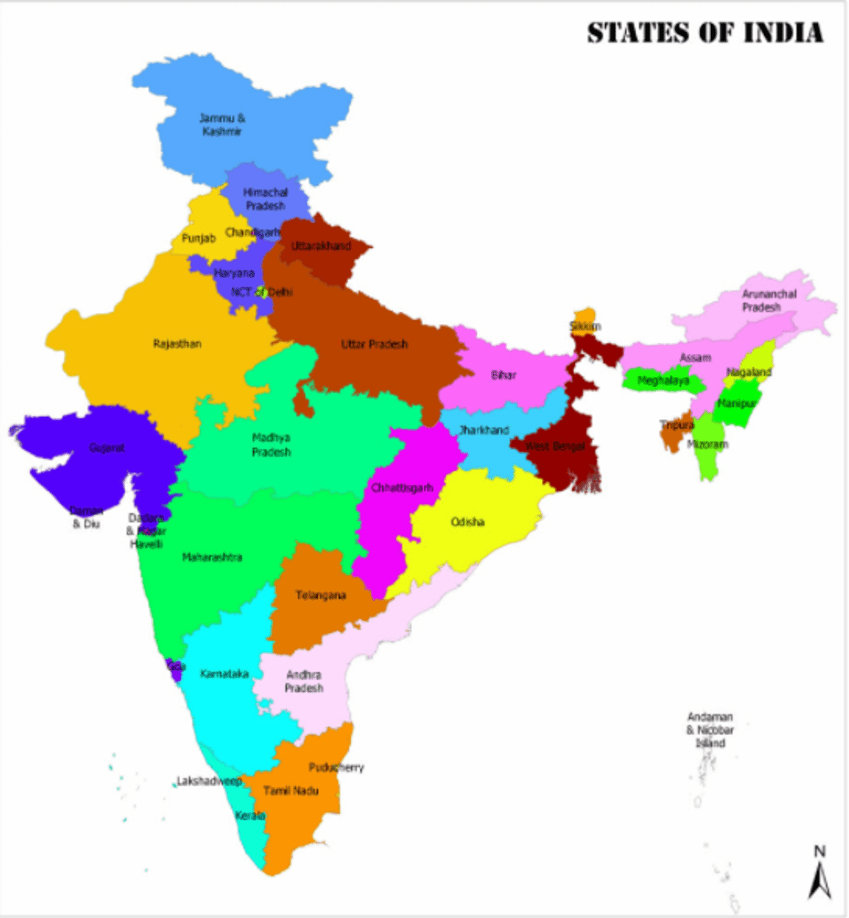 States of India (as of 2021) and some interesting facts about them
